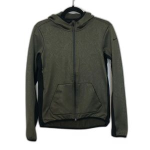 NIKE Sweatshirt Women's Size Small Green Black Vixen Therma-Fit Snake Print